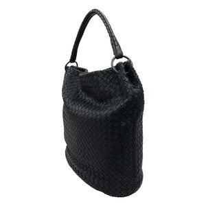 Bottega Veneta Handbag Intrecciato Brown Black